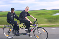 Fietsen op de tandem